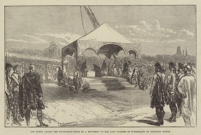 The Queen Laying the Foundation-Stone of a Monument to the Late Duchess of Sutherland at Dunrobin Castle by Sir John Charles Robinson